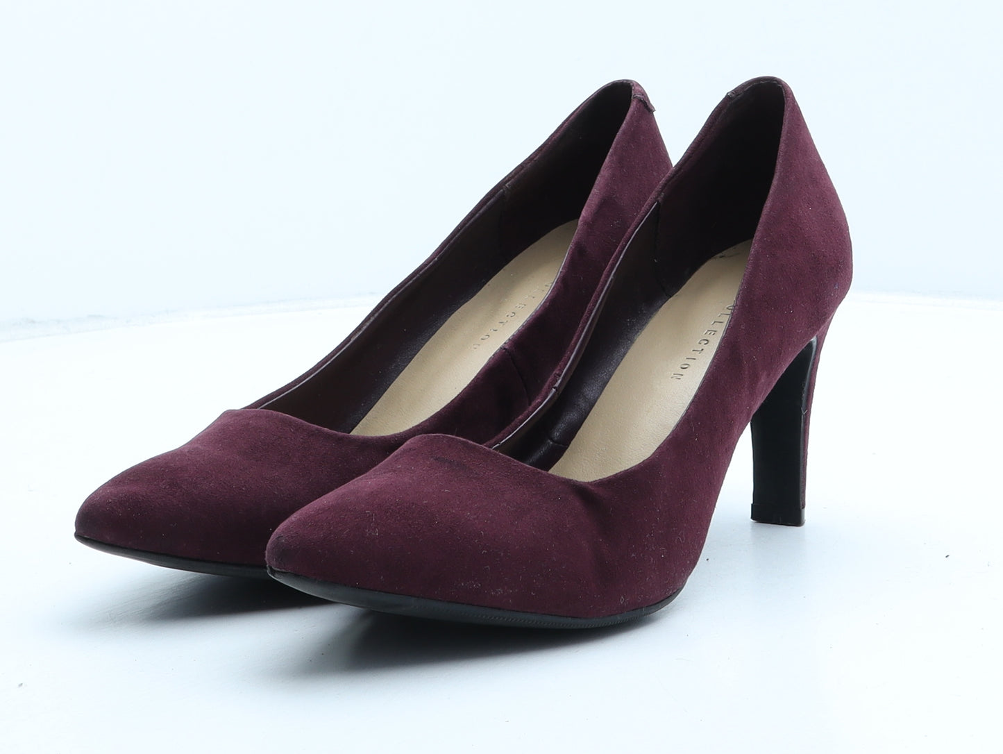 Marks and Spencer Womens Purple Suede Court Heel UK 7
