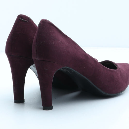 Marks and Spencer Womens Purple Suede Court Heel UK 7
