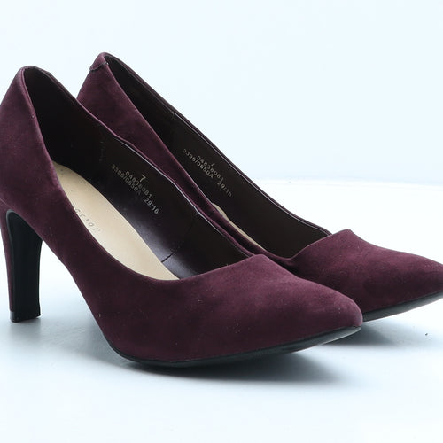 Marks and Spencer Womens Purple Suede Court Heel UK 7