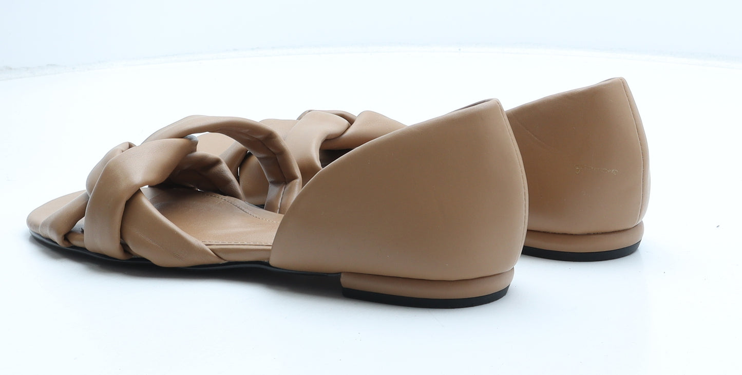 NEXT Womens Brown Synthetic Strappy Sandal UK 6.5