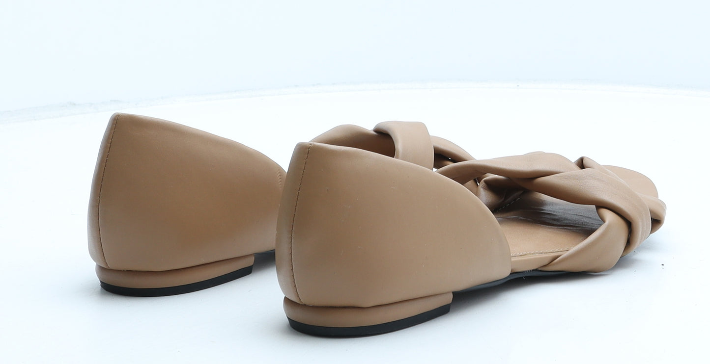 NEXT Womens Brown Synthetic Strappy Sandal UK 6.5