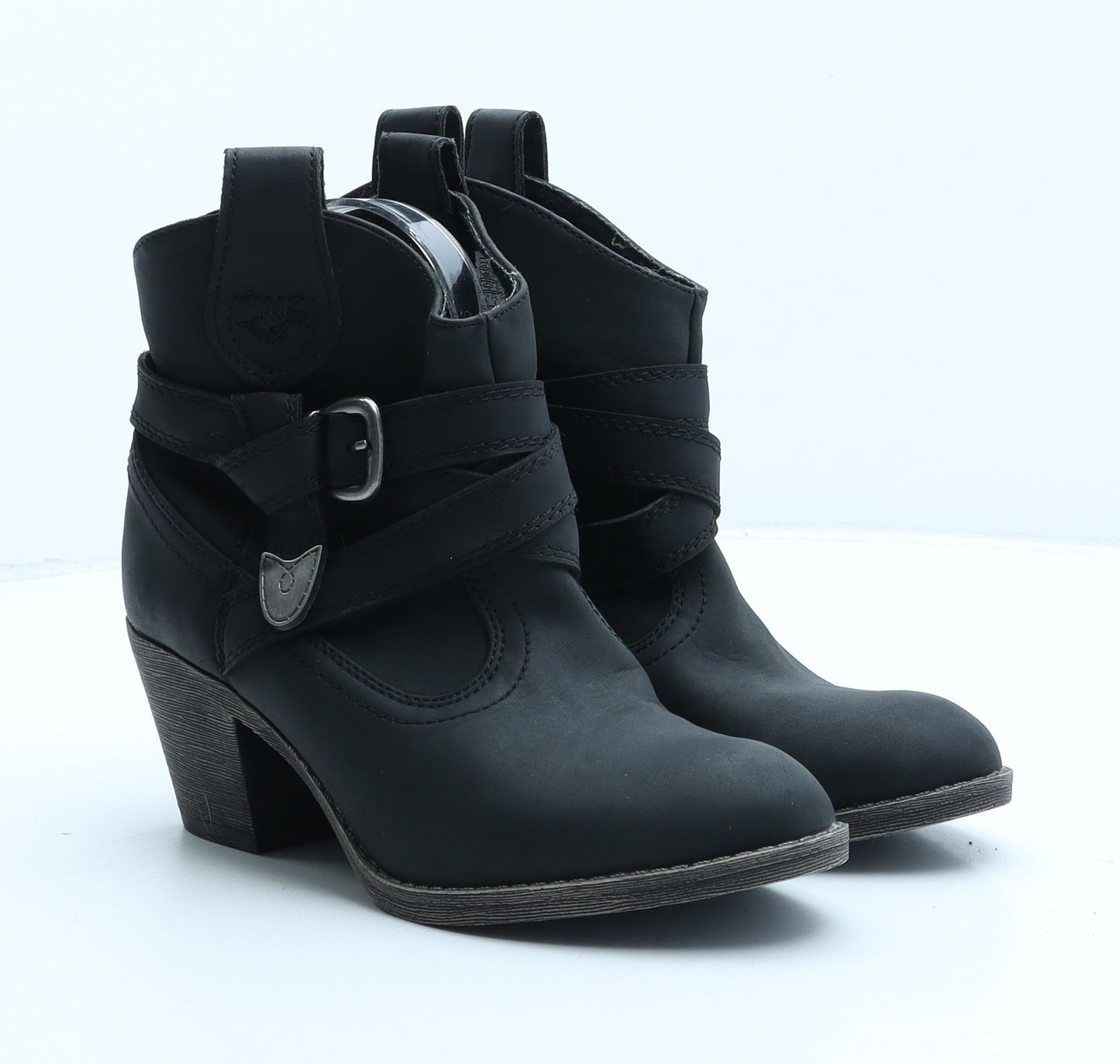 Rocket Dog Womens Black Synthetic Biker Boot UK 5