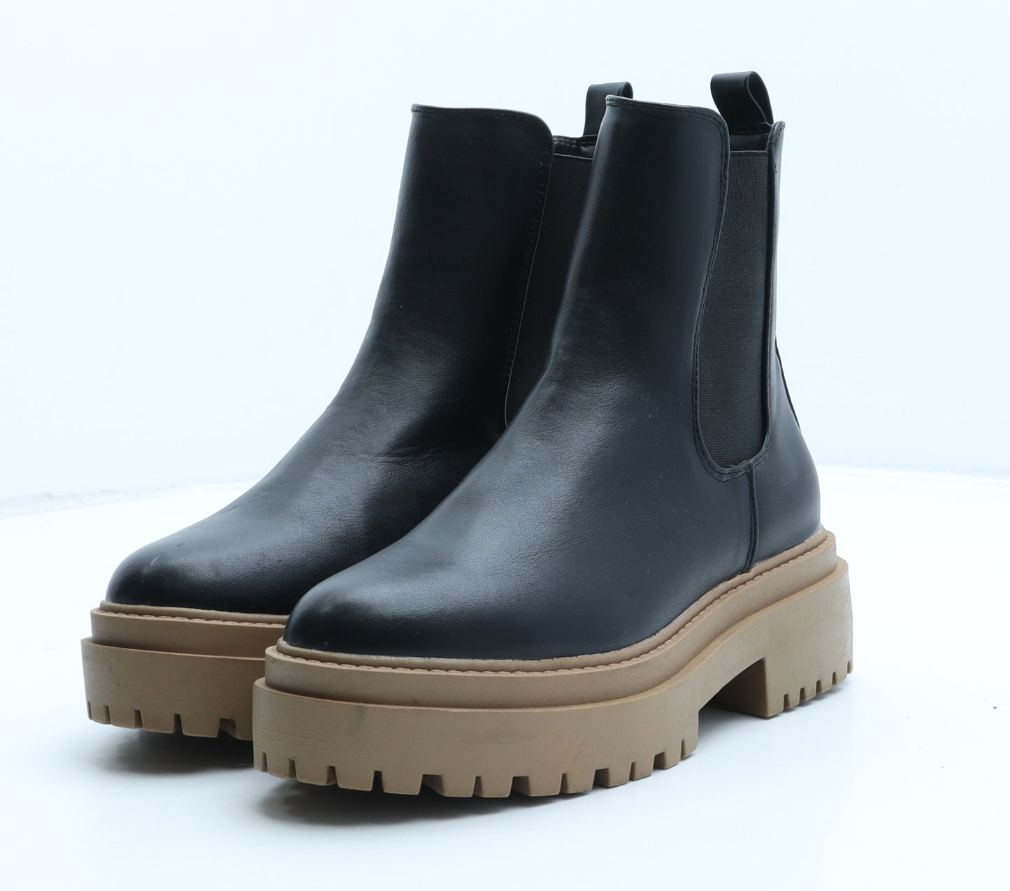 Primark Womens Black Synthetic Chelsea Boot UK 4 37