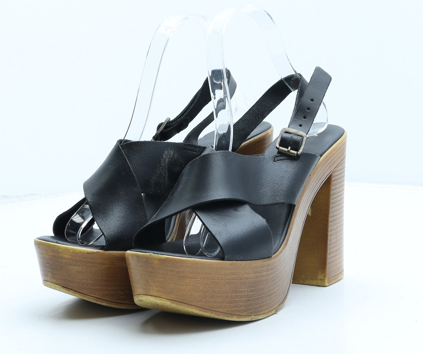 Very Womens Black Synthetic Slingback Heel UK 6