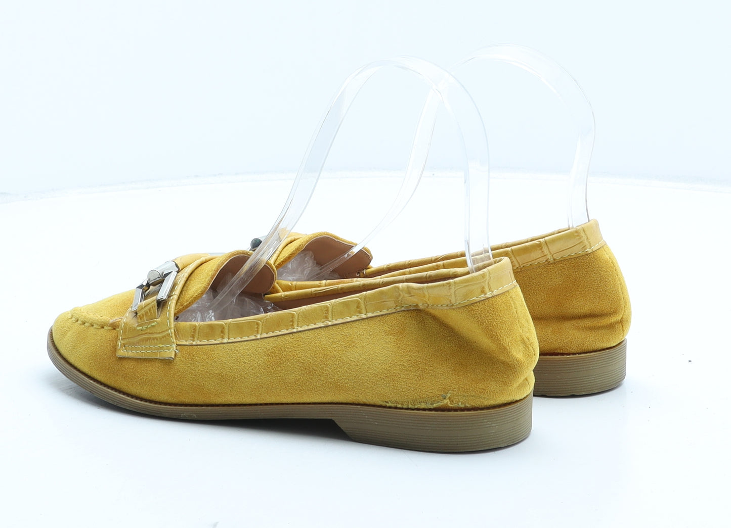 Preworn Womens Yellow Synthetic Loafer Casual UK 4 37