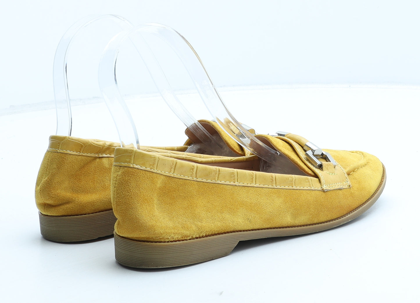 Preworn Womens Yellow Synthetic Loafer Casual UK 4 37