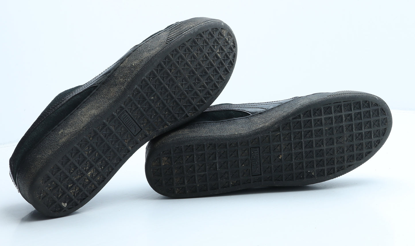 PUMA Womens Black Leather Trainer UK 8