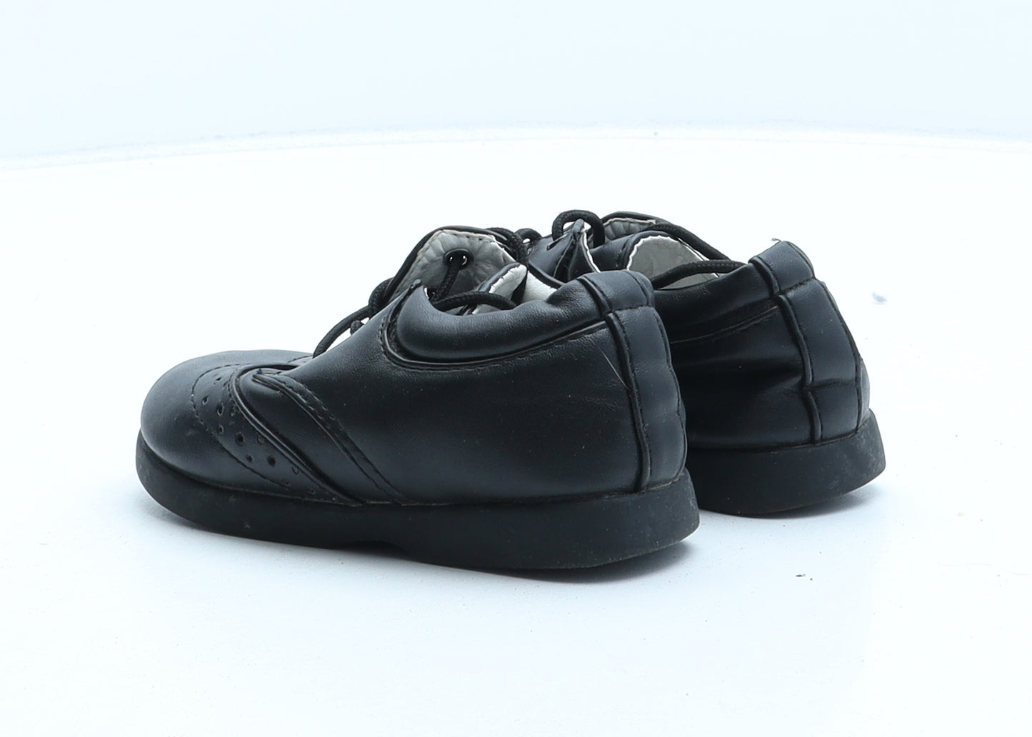 Paisley Of London Boys Black Synthetic Brogue Dress UK 5