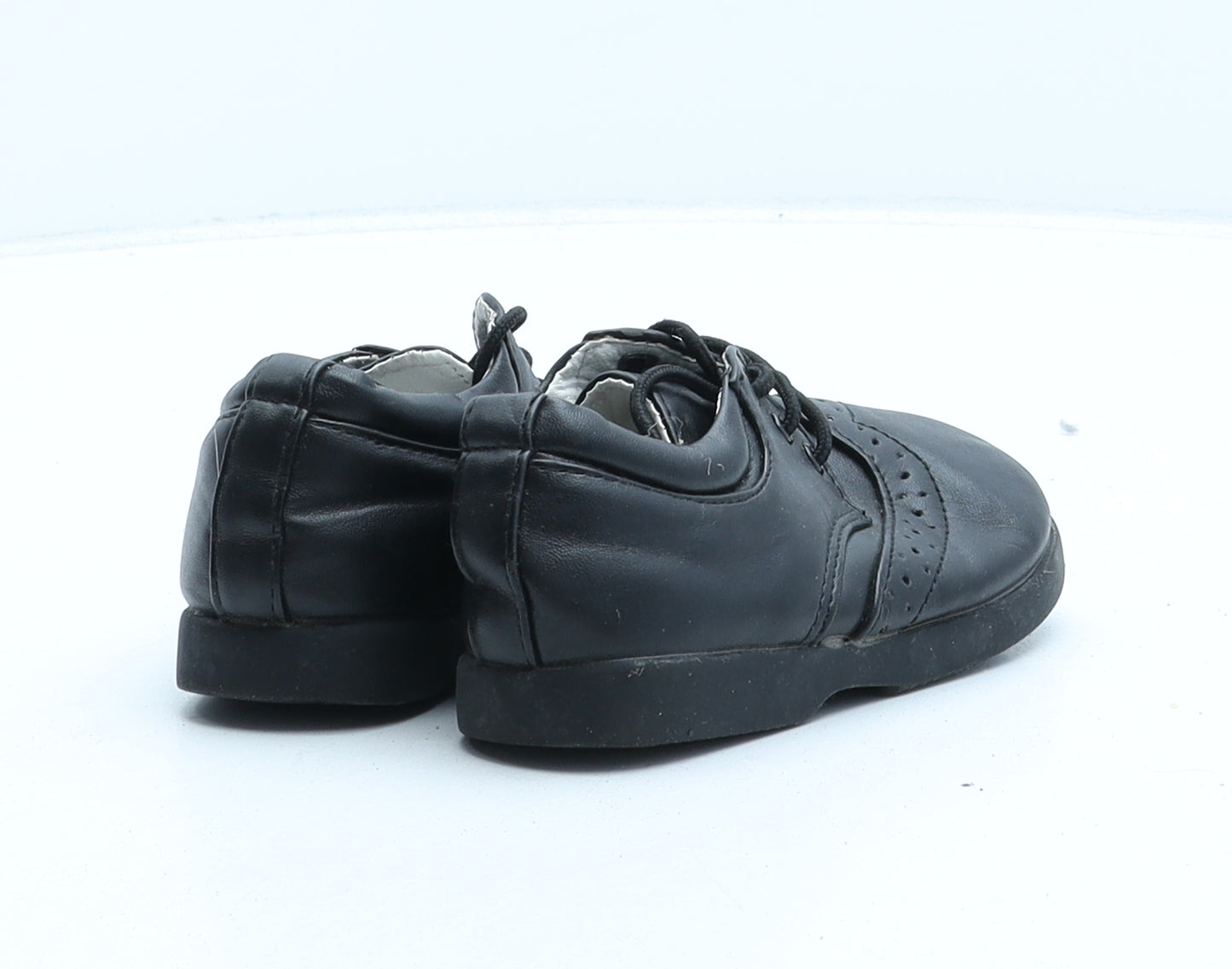 Paisley Of London Boys Black Synthetic Brogue Dress UK 5