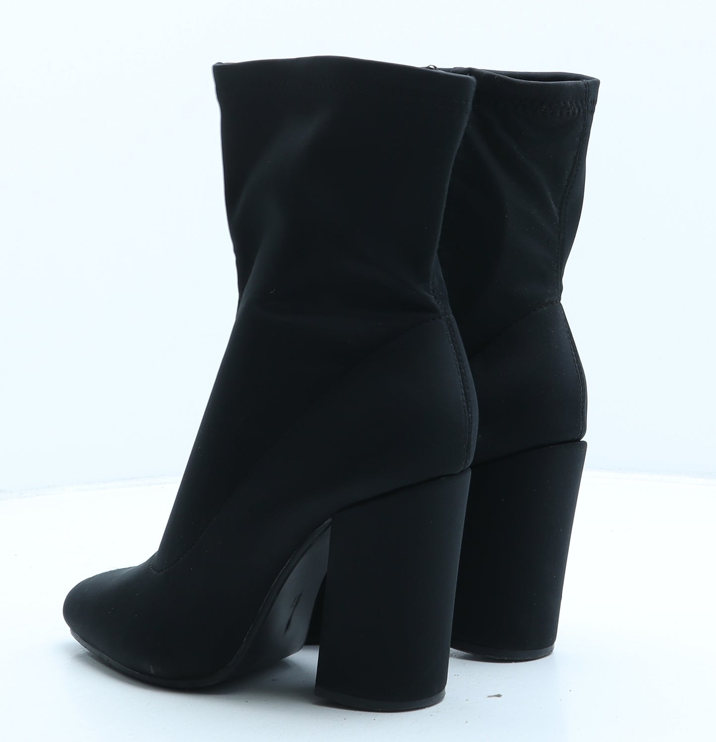 Preworn Womens Black Synthetic Sock Boot UK 4 37