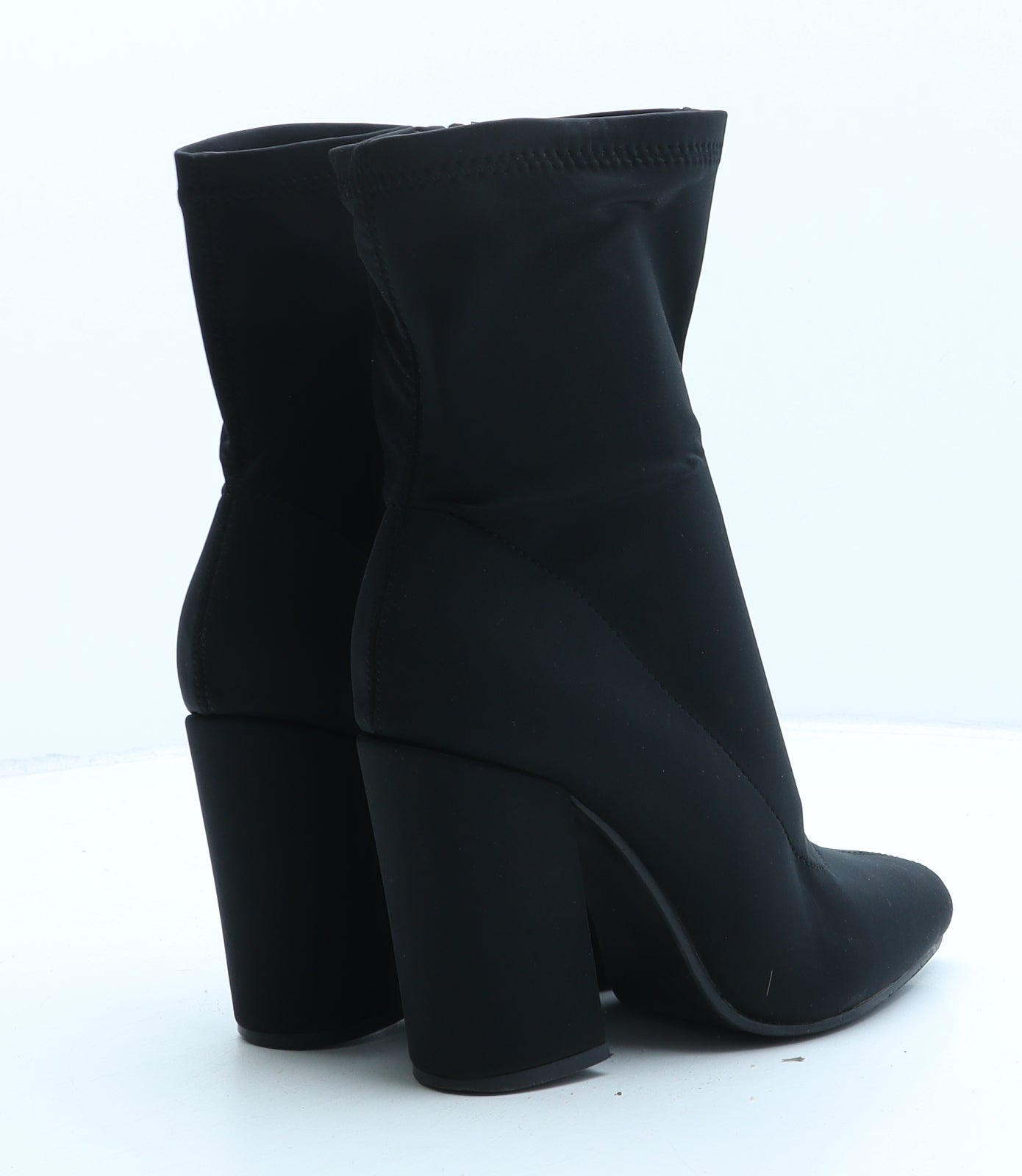 Preworn Womens Black Synthetic Sock Boot UK 4 37