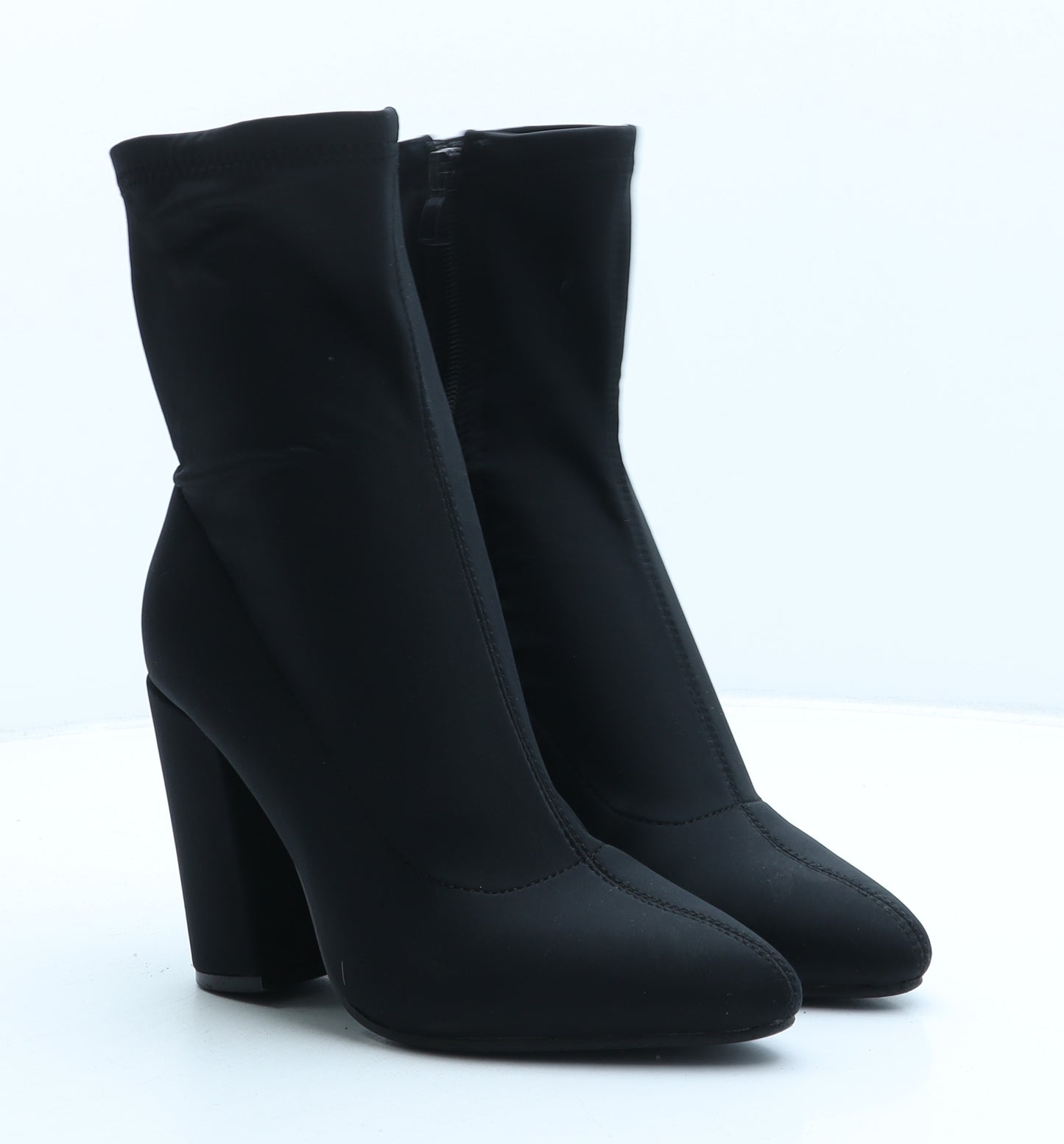 Preworn Womens Black Synthetic Sock Boot UK 4 37