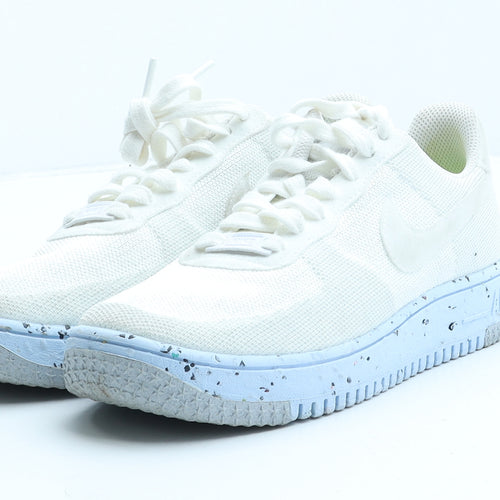 Nike Womens White Polyester Trainer UK 4 - Air Force 1