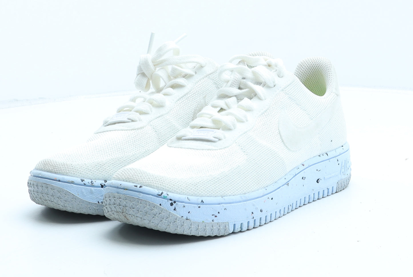 Nike Womens White Polyester Trainer UK 4 - Air Force 1