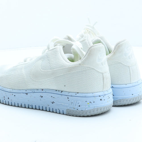Nike Womens White Polyester Trainer UK 4 - Air Force 1