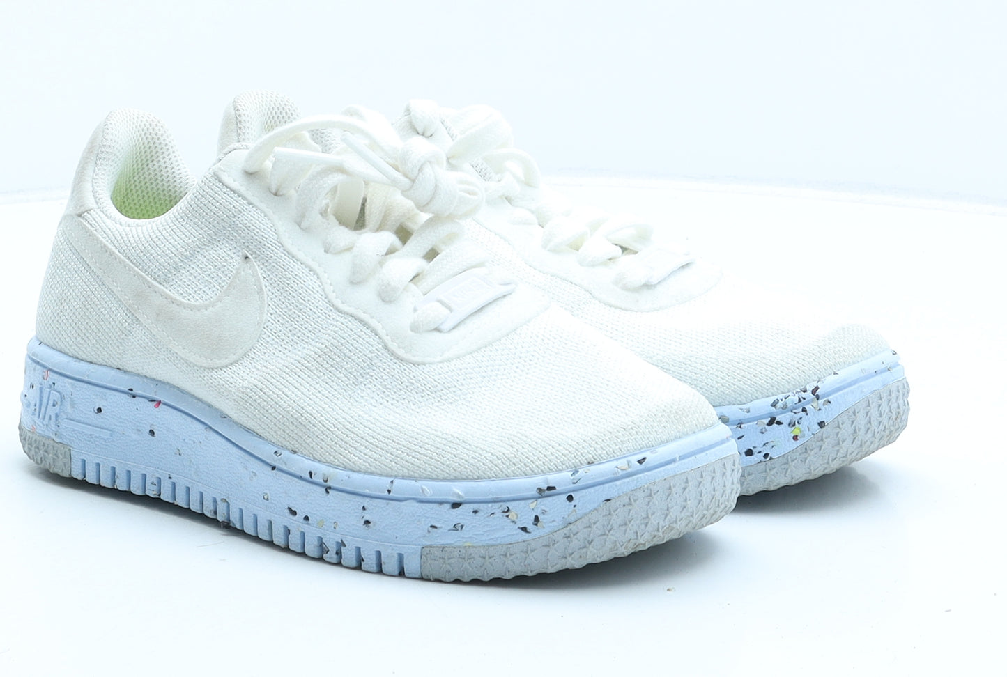 Nike Womens White Polyester Trainer UK 4 - Air Force 1