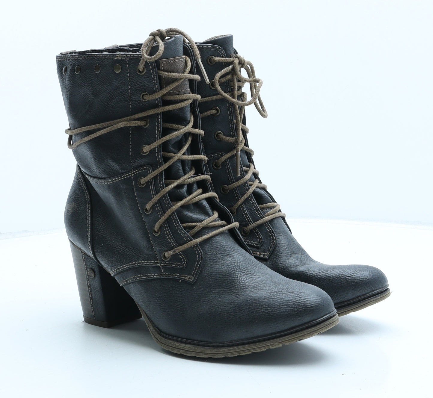 Mustang Womens Black Synthetic Bootie Boot UK 7 40