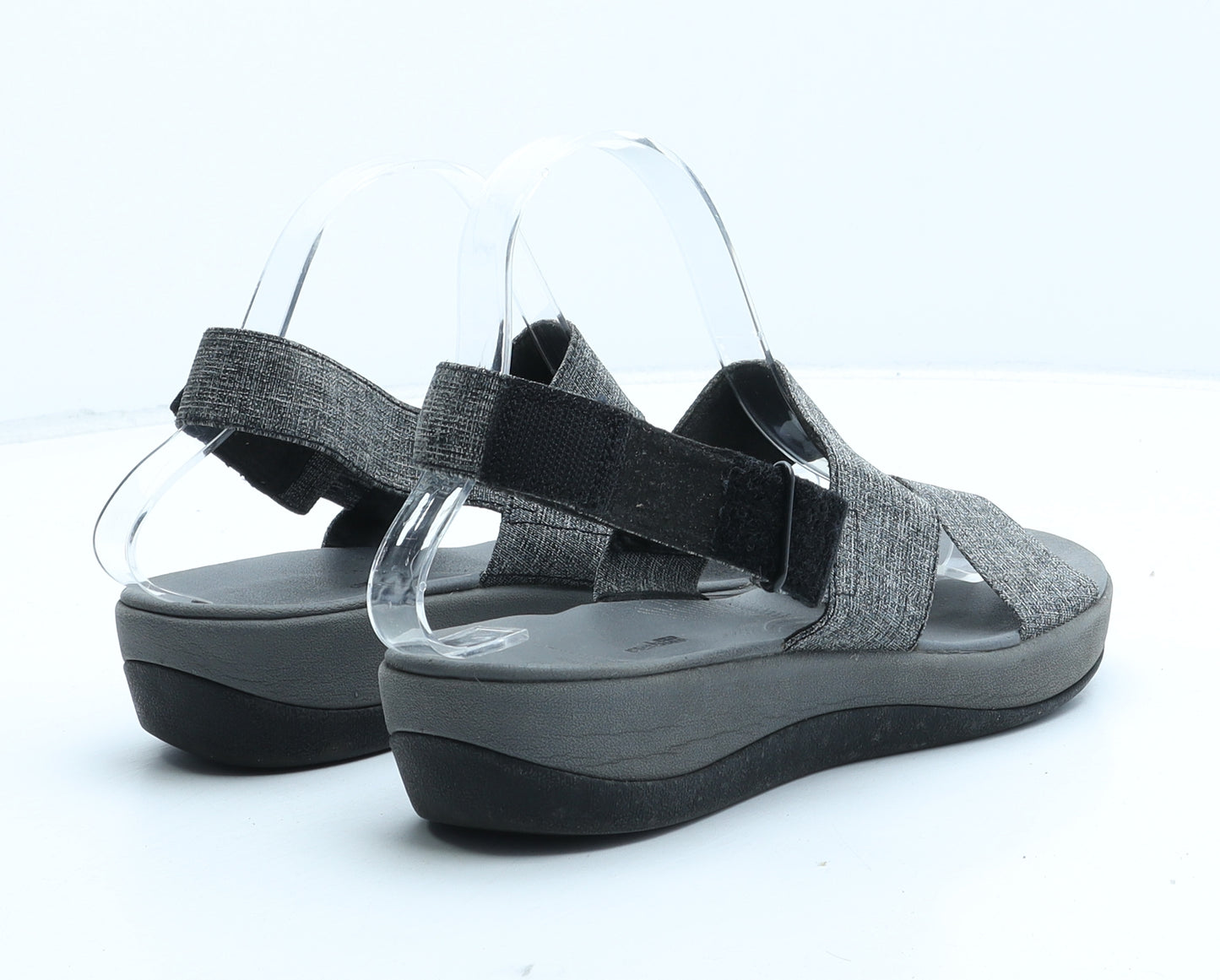 Clarks Womens Grey Synthetic Slingback Sandal UK 5