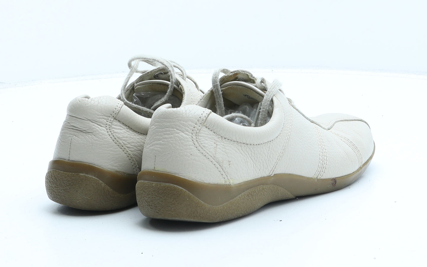 FootGlove Womens Beige Synthetic Trainer UK 4