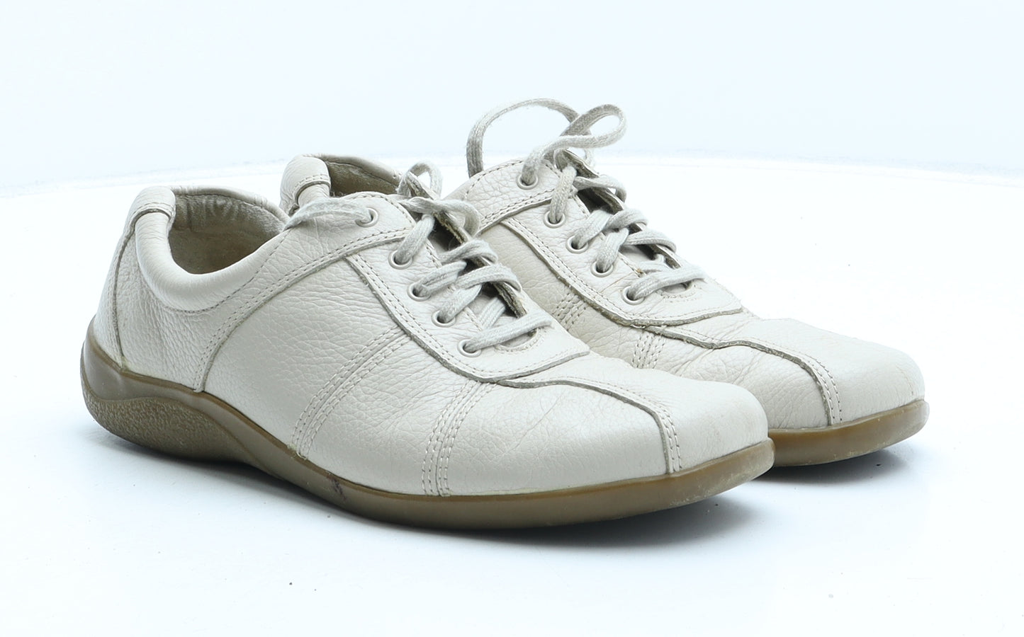 FootGlove Womens Beige Synthetic Trainer UK 4