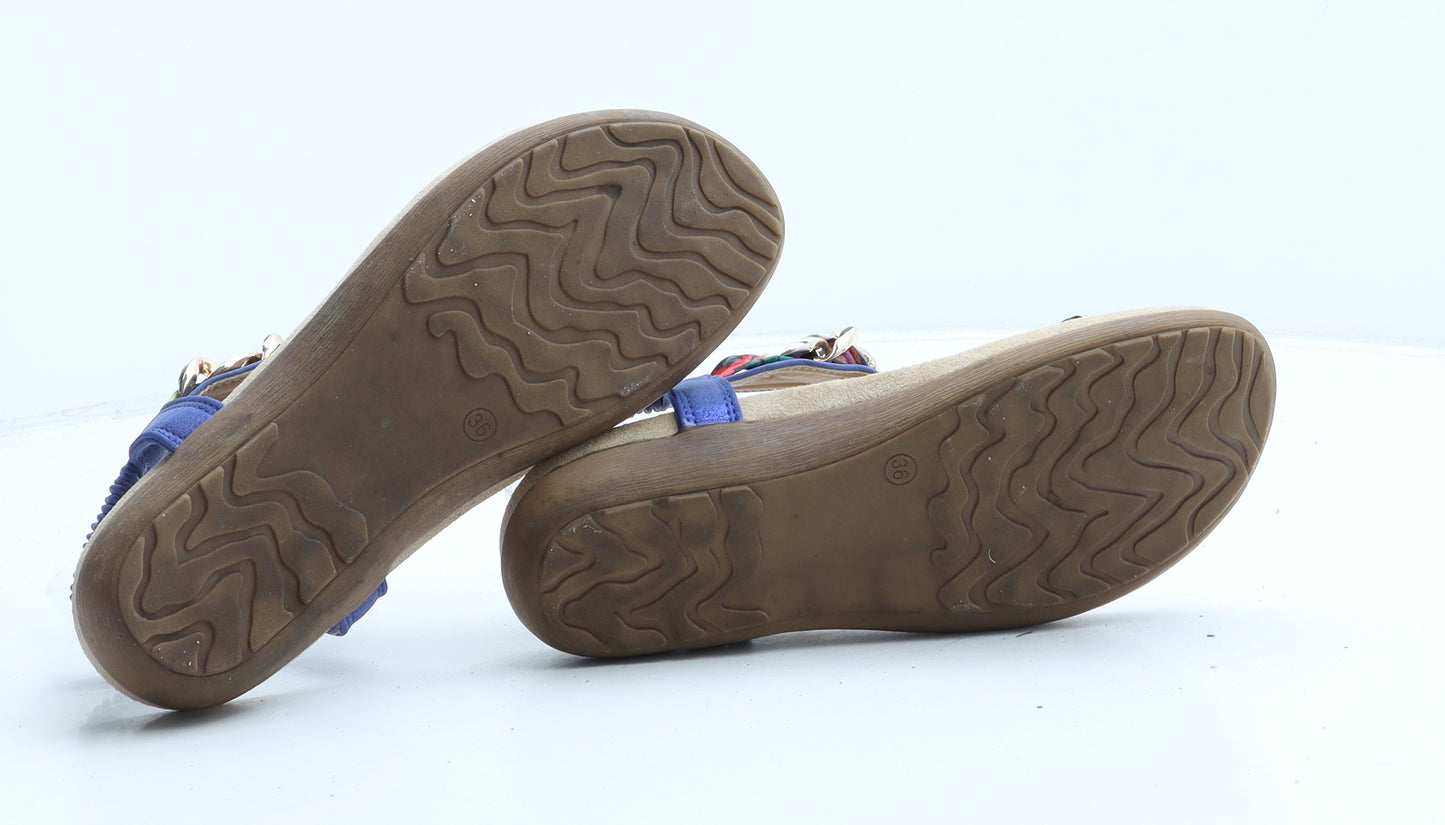 Boulevard Womens Blue Synthetic Slingback Sandal UK 3