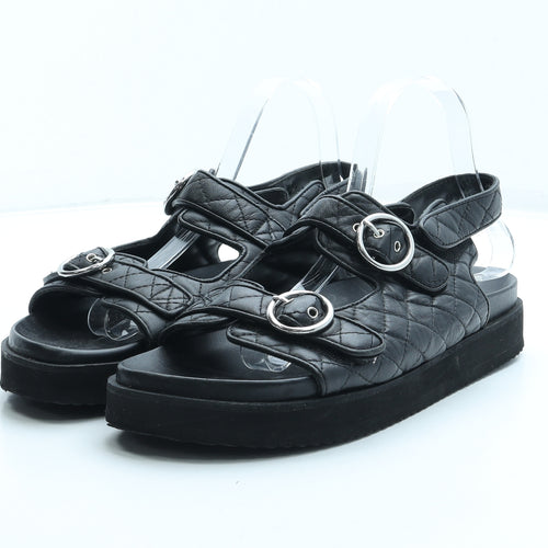 Simply Be Womens Black Synthetic Slingback Sandal UK 7