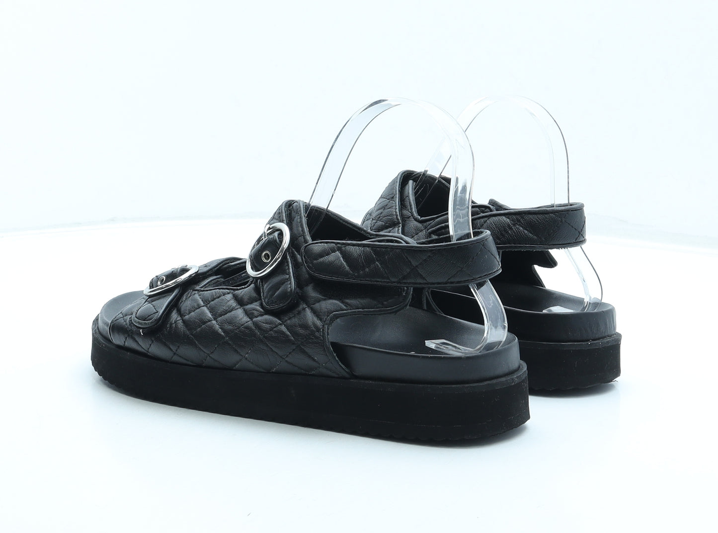 Simply Be Womens Black Synthetic Slingback Sandal UK 7