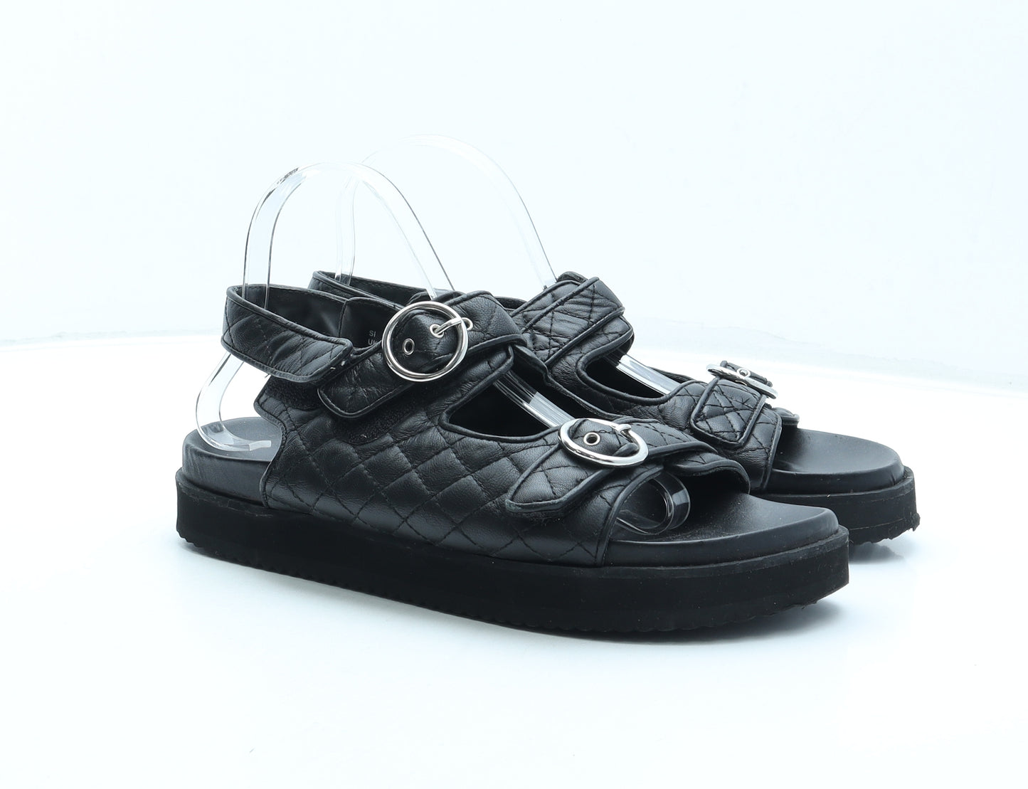 Simply Be Womens Black Synthetic Slingback Sandal UK 7