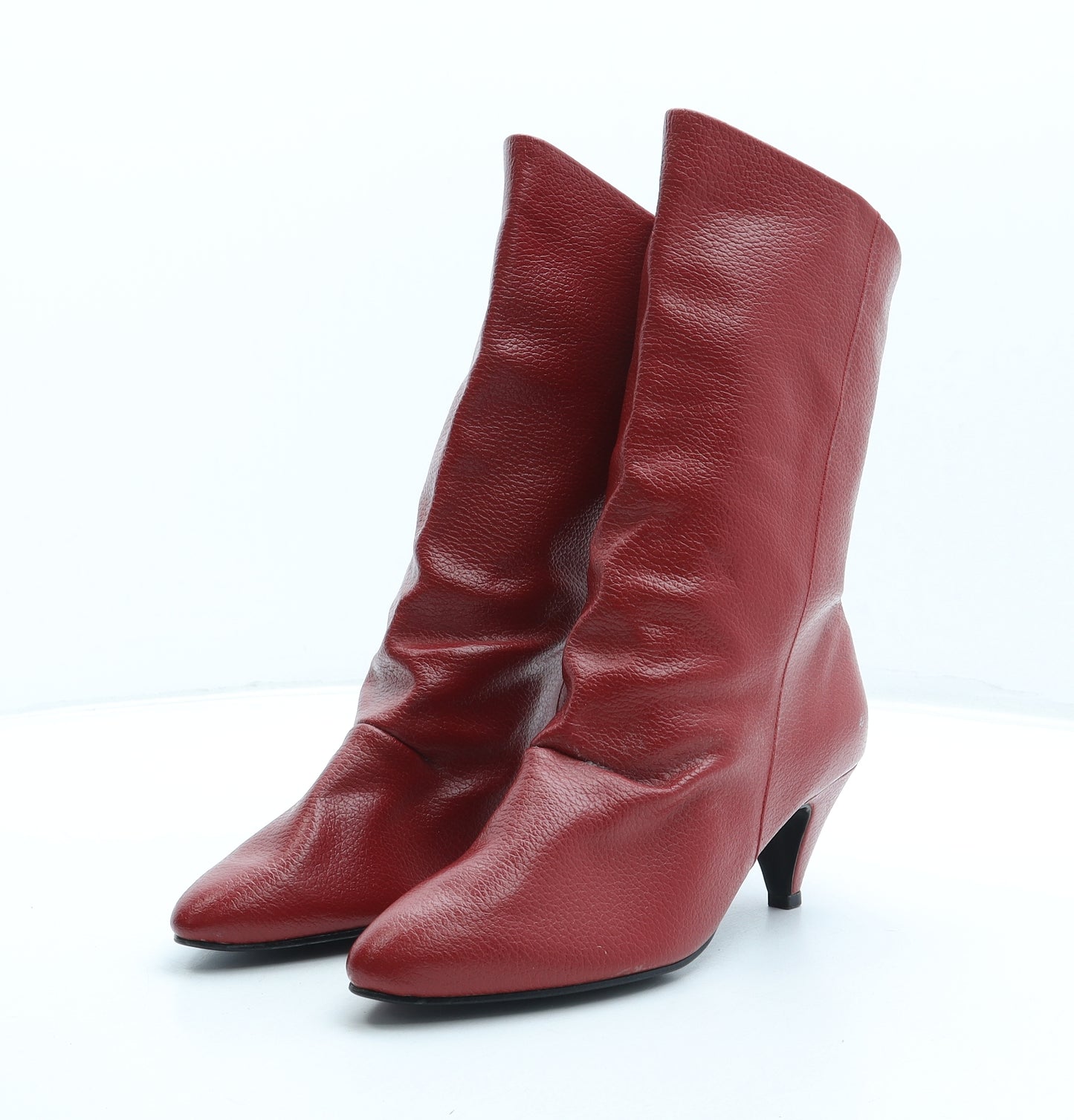 Preworn Womens Red Synthetic Bootie Boot UK 7