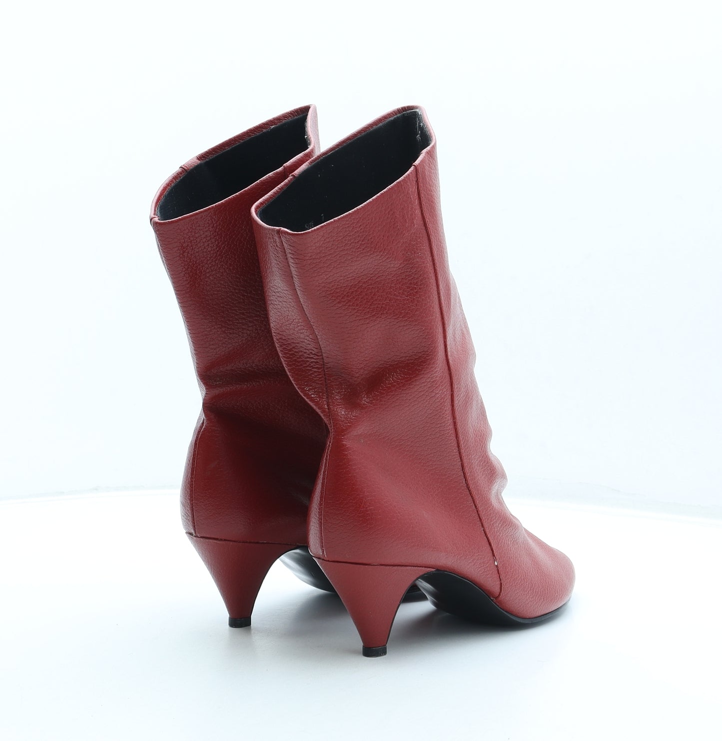 Preworn Womens Red Synthetic Bootie Boot UK 7