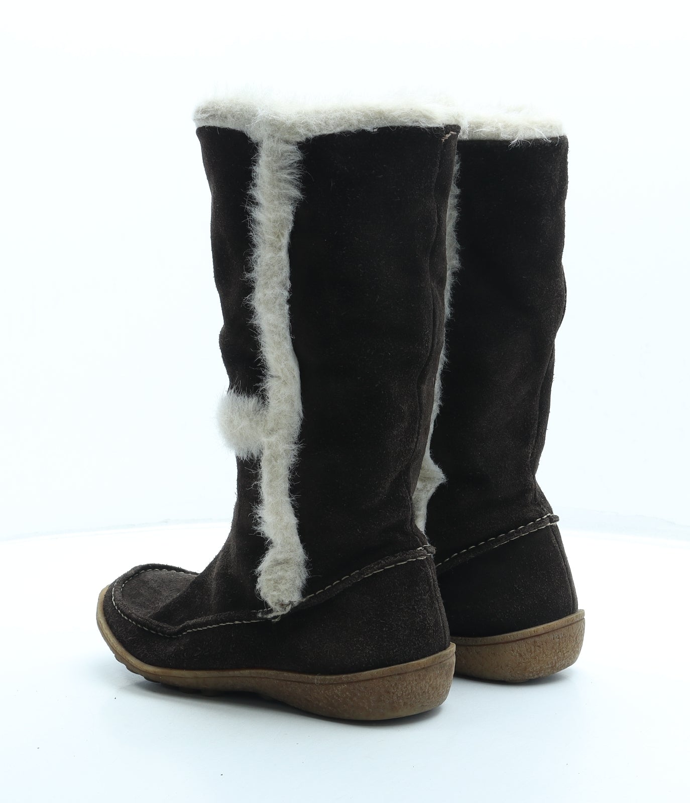 Preworn Womens Brown Synthetic Snow Boot Boot UK 3