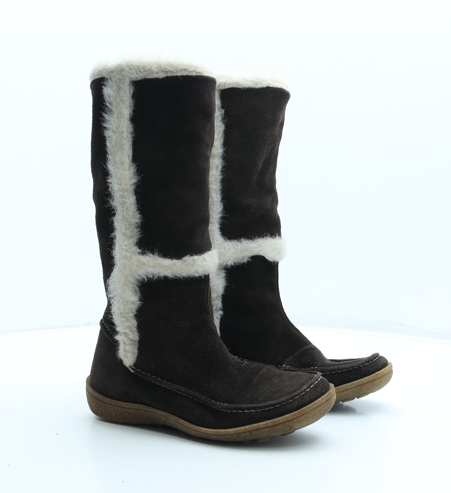 Preworn Womens Brown Synthetic Snow Boot Boot UK 3
