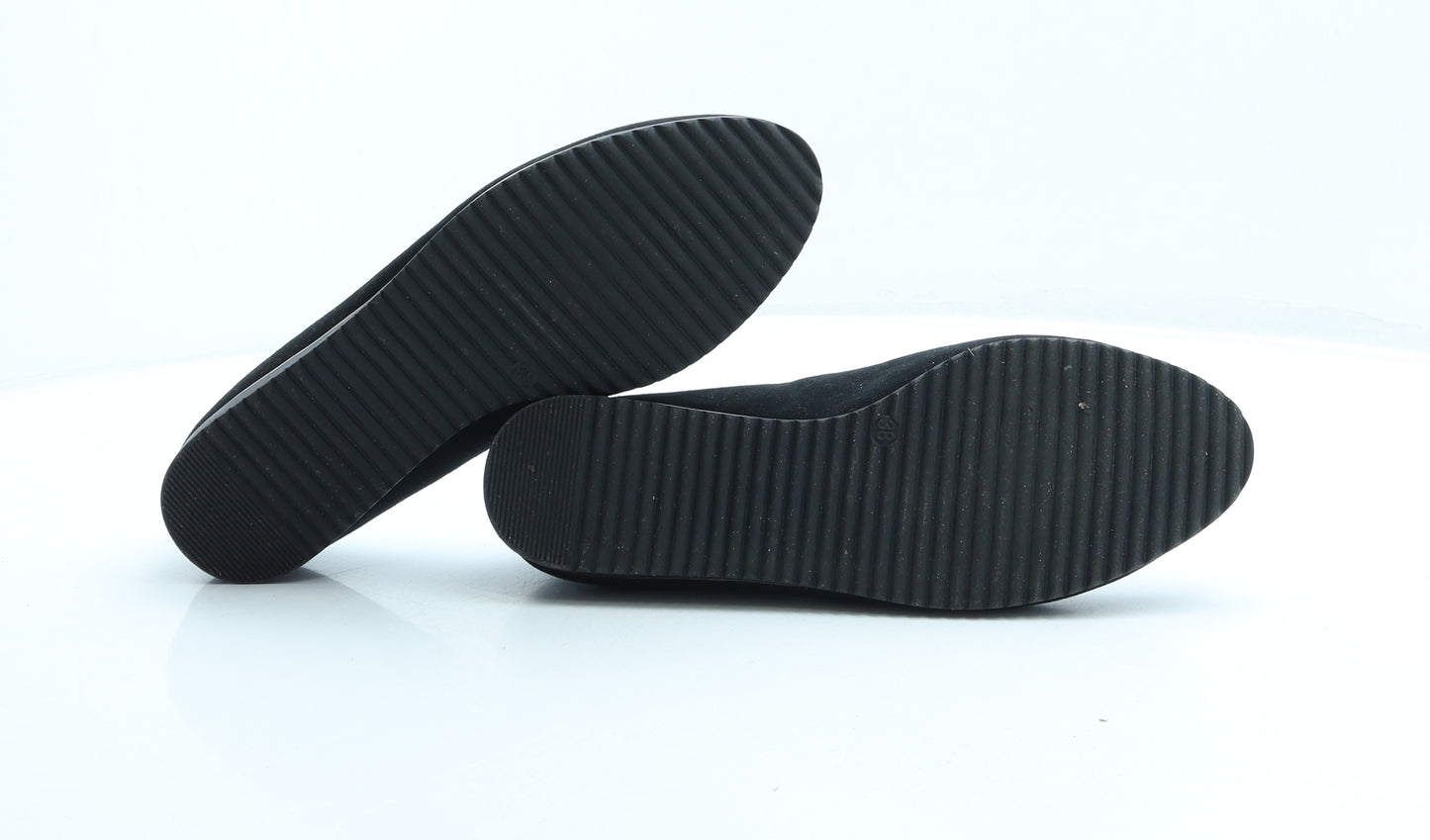 Graceland Womens Black Suede Ballet Flat UK 5 38