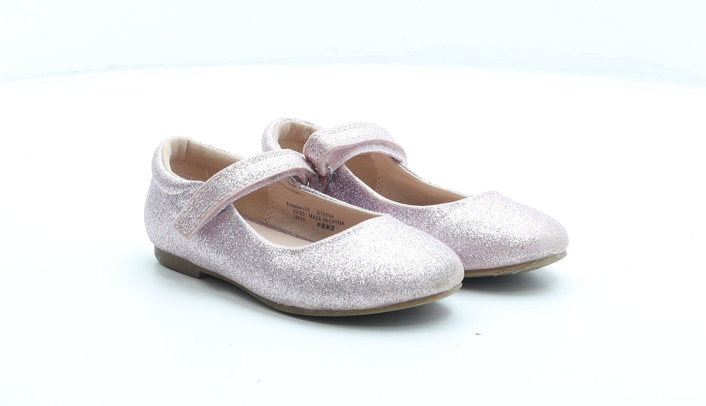NEXT Girls Pink Synthetic Ballet Flat UK 10