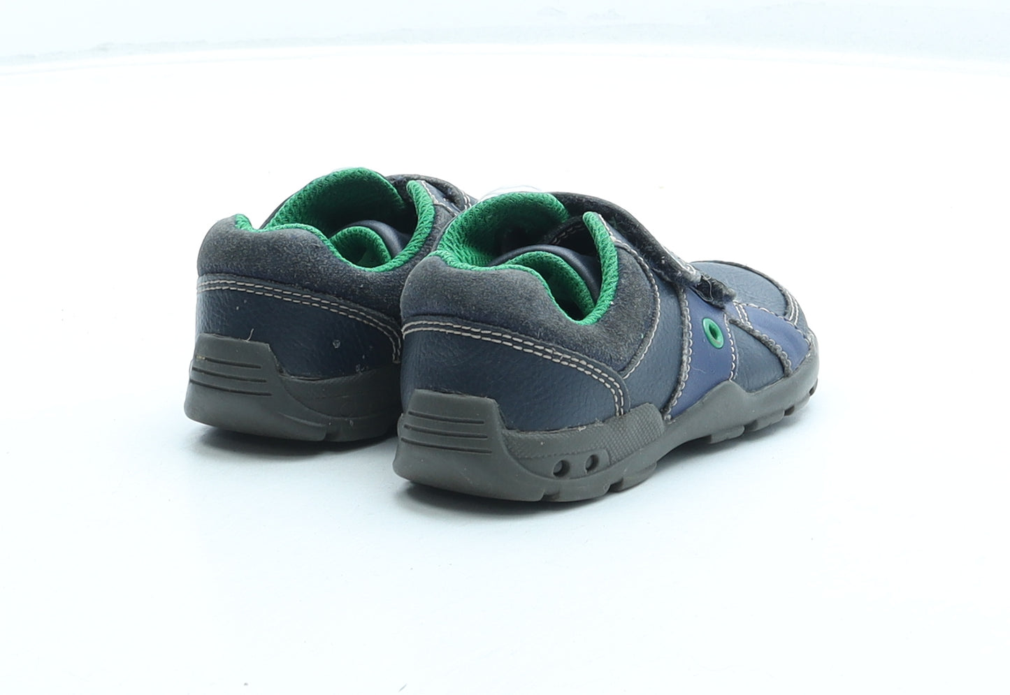 Clarks Boys Blue Synthetic Flat Trainer UK 4.5