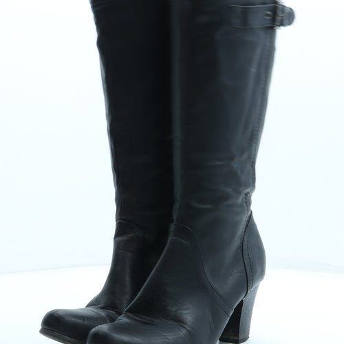 Roberto Vianni Womens Black Leather Slip On Boot UK 6 39