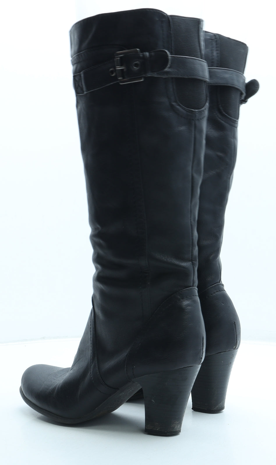 Roberto Vianni Womens Black Leather Slip On Boot UK 6 39