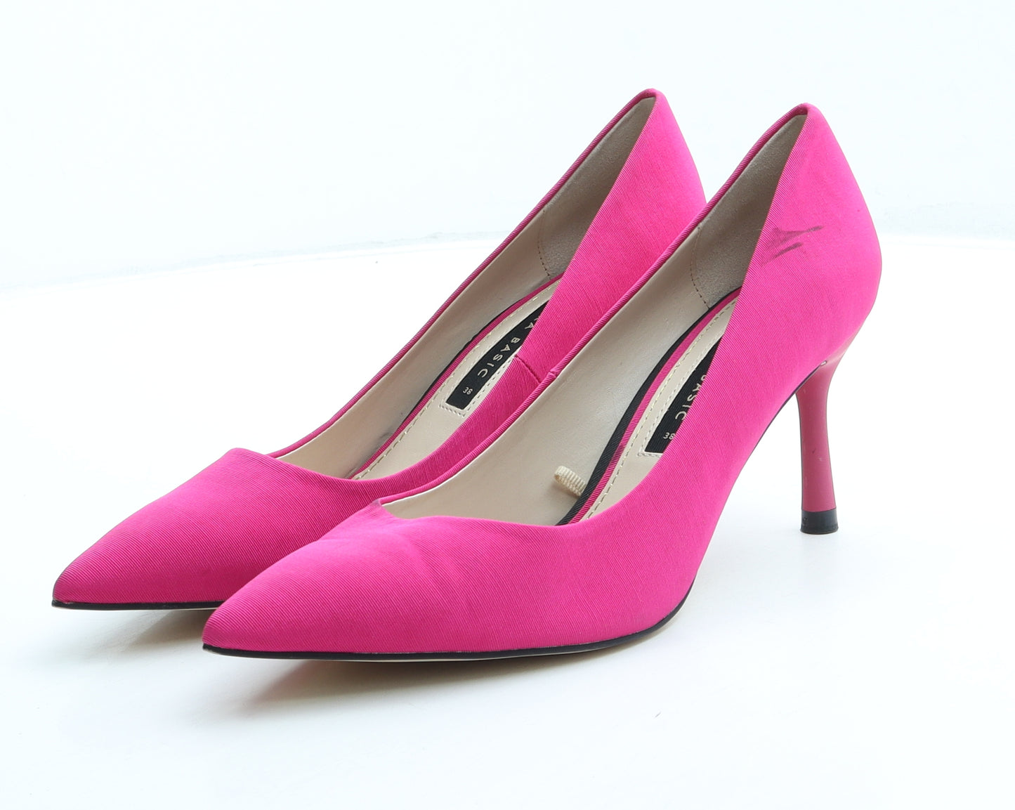 Zara Womens Pink Polyester Court Heel UK 5 38
