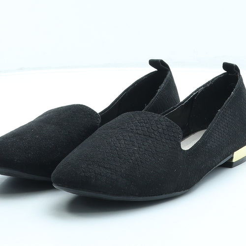 Primark Womens Black Leather Ballet Flat UK 4 37