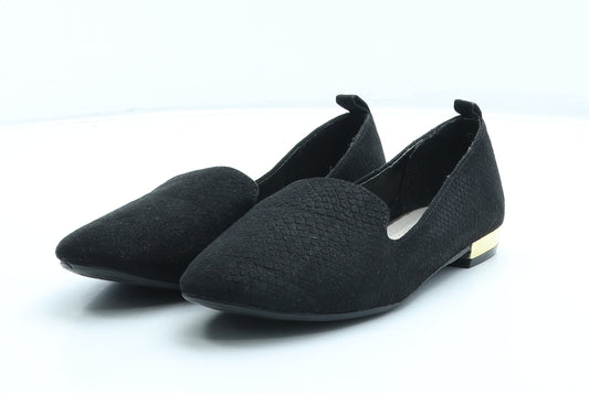 Primark Womens Black Leather Ballet Flat UK 4 37