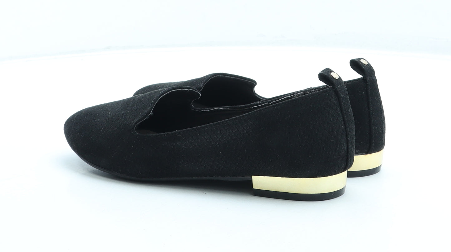 Primark Womens Black Leather Ballet Flat UK 4 37