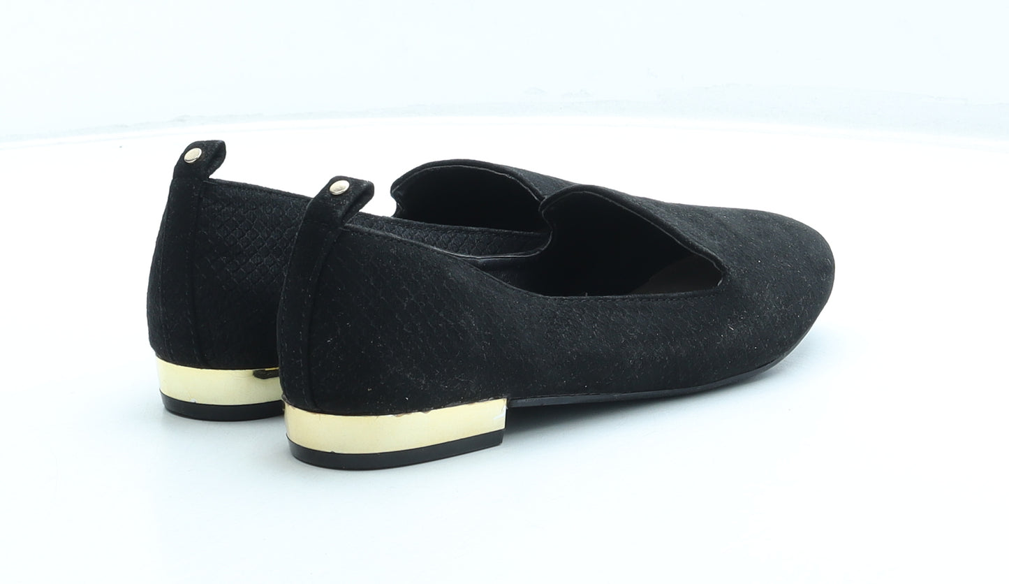 Primark Womens Black Leather Ballet Flat UK 4 37