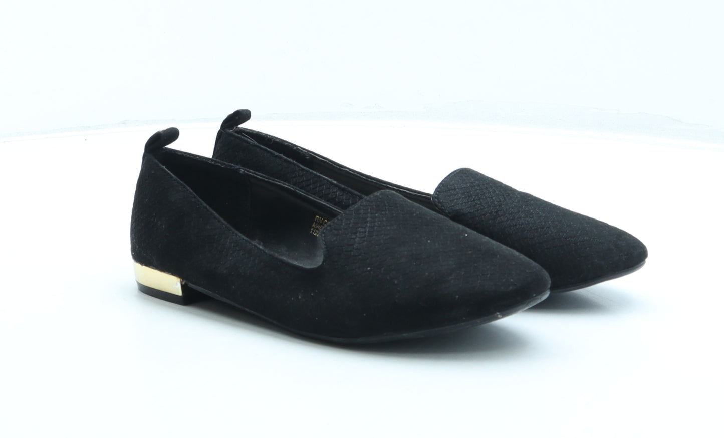 Primark Womens Black Leather Ballet Flat UK 4 37