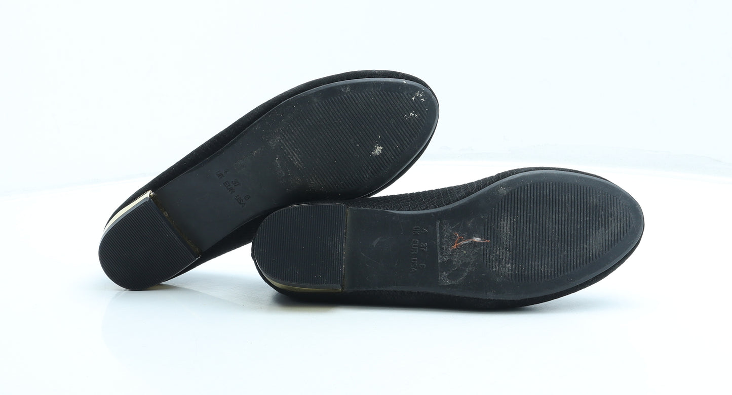 Primark Womens Black Leather Ballet Flat UK 4 37