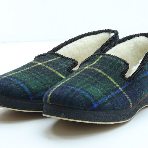 La Veritable Semelflex Mens Multicoloured Plaid Synthetic Loafer Slipper UK 9 43