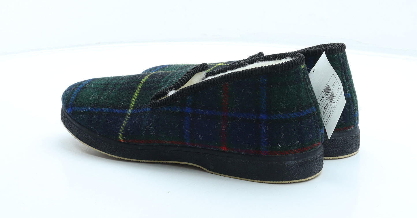 La Veritable Semelflex Mens Multicoloured Plaid Synthetic Loafer Slipper UK 9 43