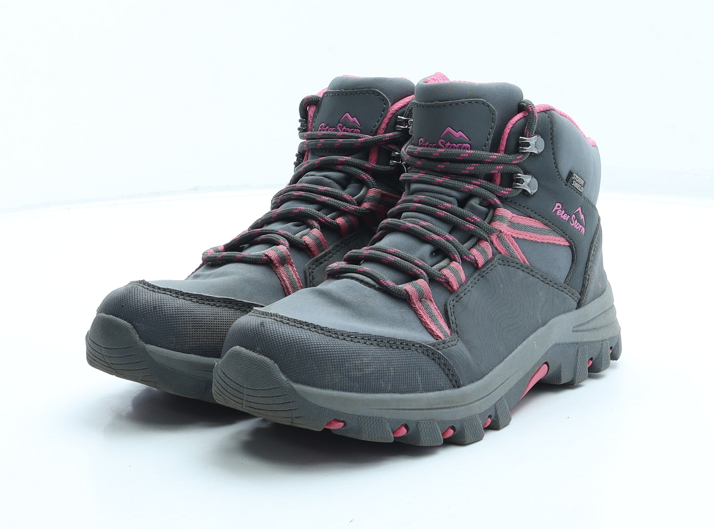 Peter Storm Girls Grey Synthetic Bootie Boot UK 2