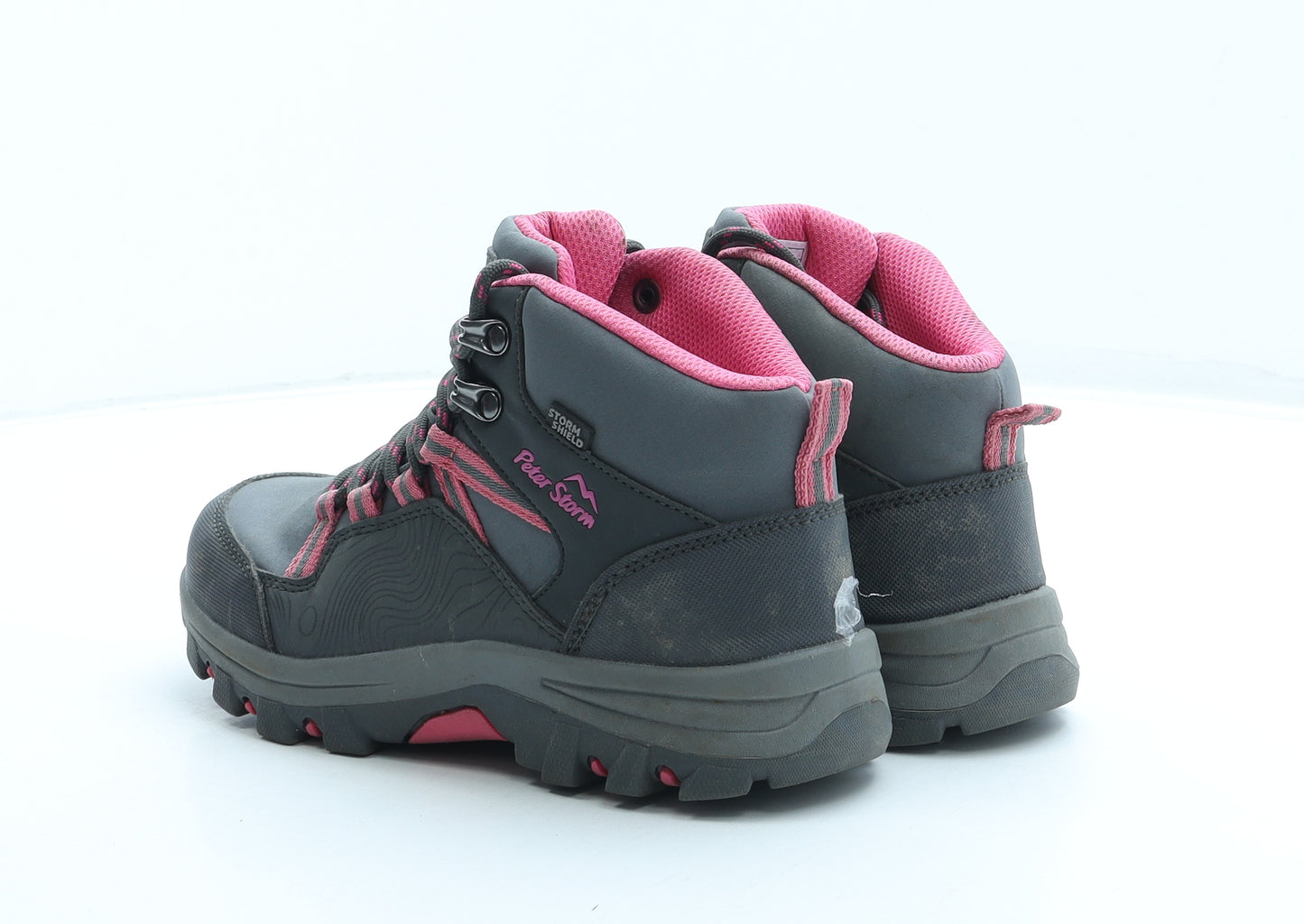 Peter Storm Girls Grey Synthetic Bootie Boot UK 2
