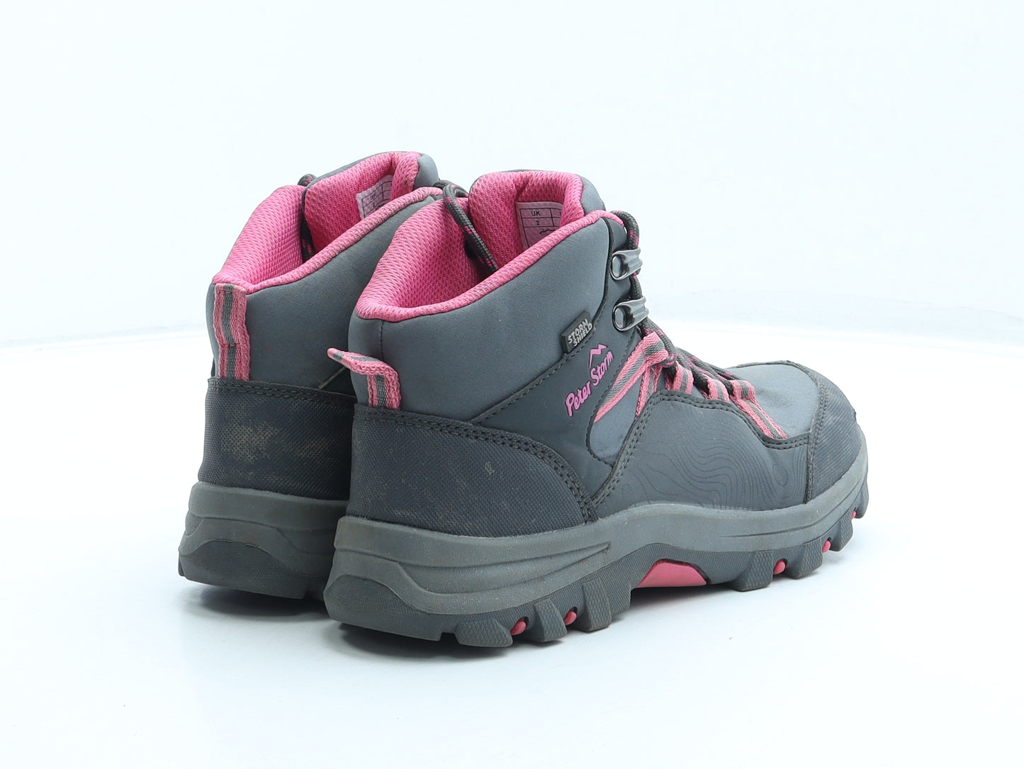 Peter Storm Girls Grey Synthetic Bootie Boot UK 2