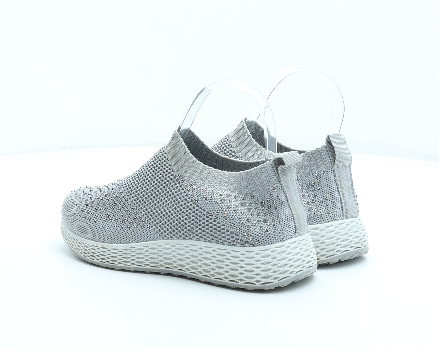 Preworn Womens Grey Polyester Trainer UK 4